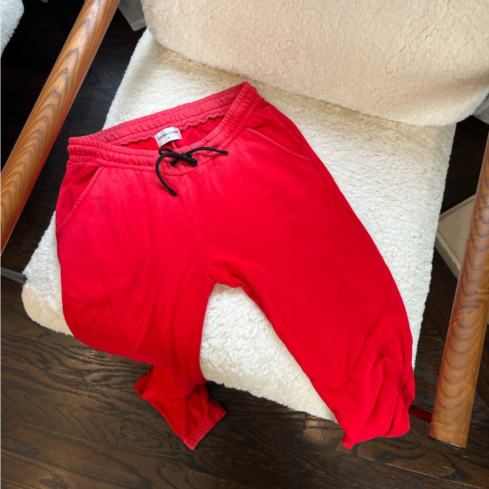 Red Cotton Citizen Sweatpants